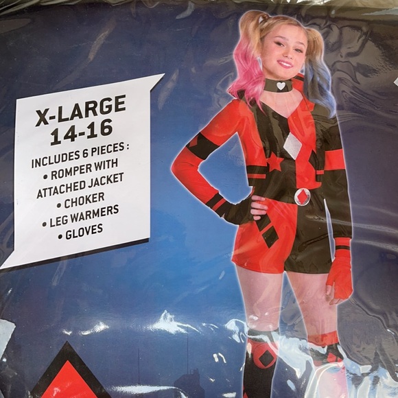 Harley Quinn Black/Red Children’s Costume! New! - Picture 8 of 10